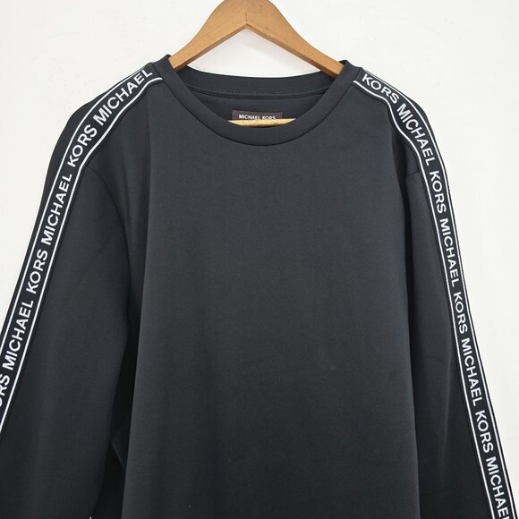 Michael Kors Script Scuba Crew Neck Sweatshirt Spell Out Tape Men Size XXL 2X - Picture 5 of 8
